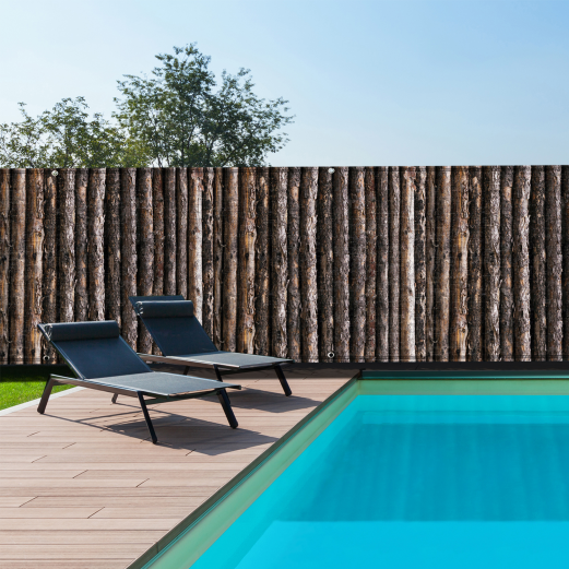 Brise Vue occultant 1.5 x 5 m Motif Roche 160 GR/M² ...