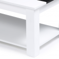Table basse contemporaine GEORGIA bois blanc et noir