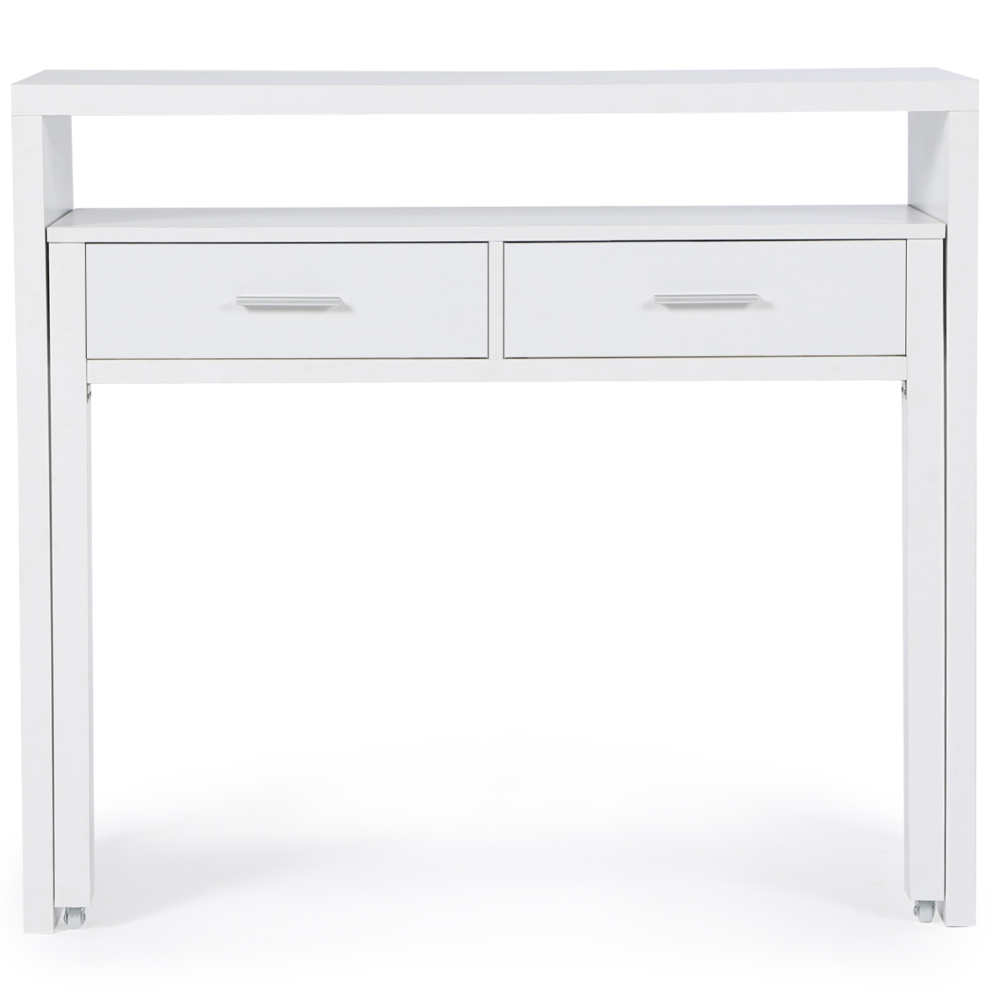 Bureau extensible 2 en 1 pas cher en bois blanc | IdMarket France