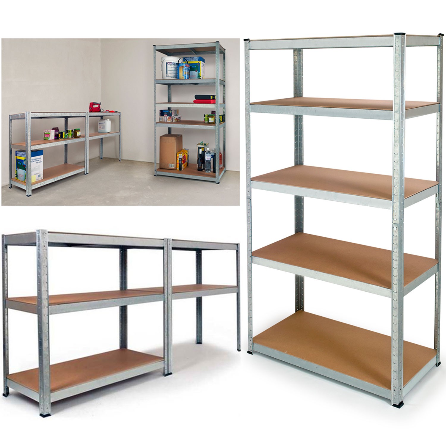 4 ETAGERES MODULABLES CHARGES LOURDES POUR OPTIMISER LE RANGEMENT DE