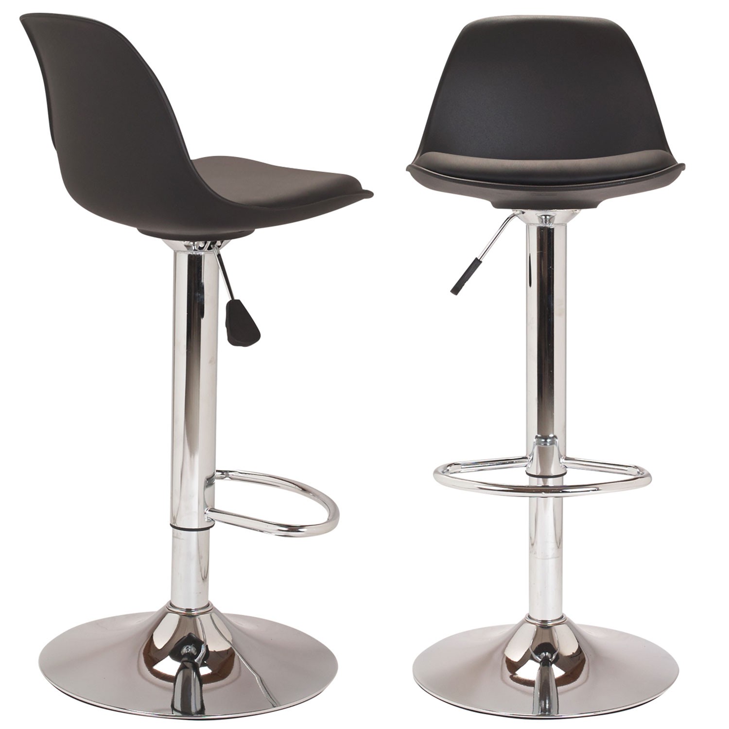 4 TABOURETS DE BAR KARL DESIGN NOIR POUR UNE CUISINE OU