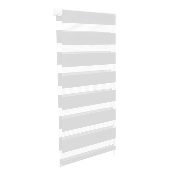 Store enrouleur zébré jour nuit l.55 x H. max 170 CM blanc x2 Store enrouleur zébré jour nuit l.55 x H. max 170 CM blanc x2