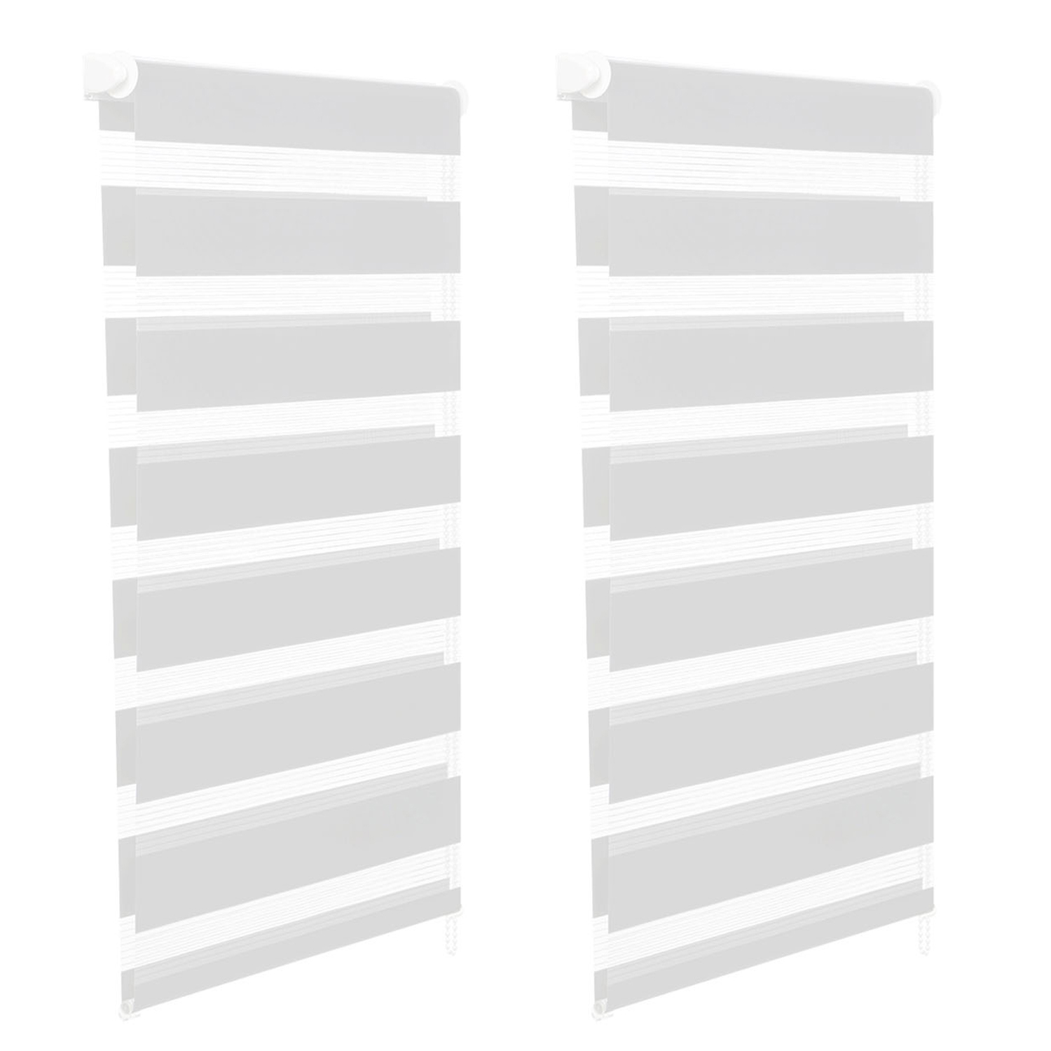 2 Stores jour nuit blanc 45x170 cm