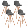 Tabourets de bar SARA gris en lot X4