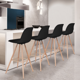 Tabourets de bar SARA noirs en lot X4 Tabourets de bar SARA noirs en lot X4
