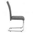 Lot de 4 chaises MIA en tissu gris anthracite pour salle à manger