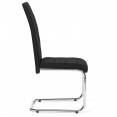 Lot de 4 chaises MIA en tissu noir pour salle à manger