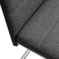 Lot de 4 chaises MIA en tissu gris anthracite pour salle à manger