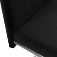 Lot de 4 chaises MIA en tissu noir pour salle à manger