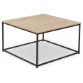 Table basse DETROIT carrée 70 cm design industriel