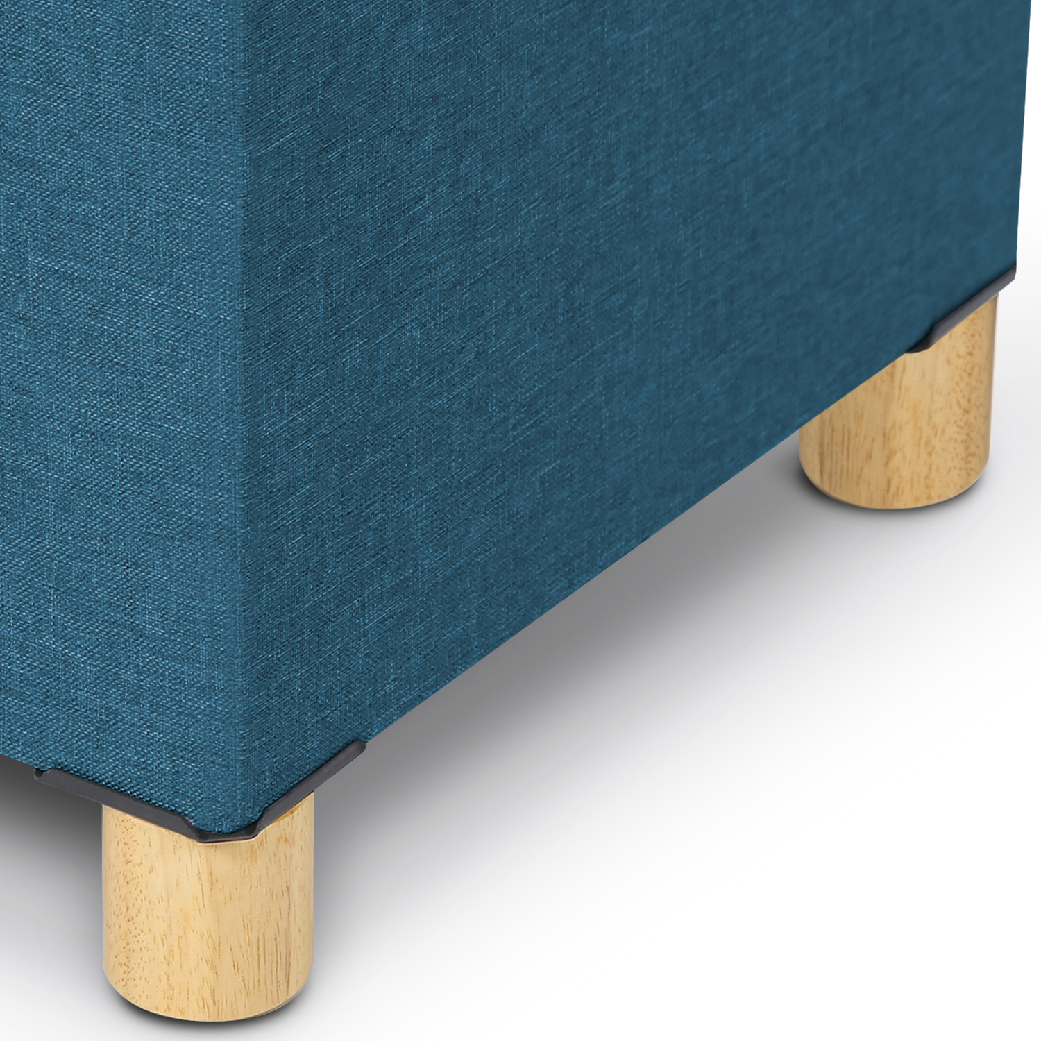 Banc banquette coffre de rangement 2 en 1 en tissu avec pieds épingle en acier doré 100 x 40 x 49 cm crème