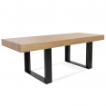 Table à manger PHOENIX 10 personnes bois et noir 225 cm