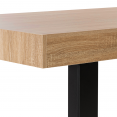 Table à manger PHOENIX 6 personnes bois et noir 160 cm