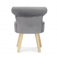 Fauteuil crapaud en velours gris