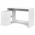 Bureau d'angle en forme de L BOB bois blanc