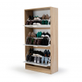 MEUBLE CHAUSSURES HETRE 3 PORTES BLANCHES