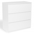 Commode 3 tiroirs TOMI bois blanc