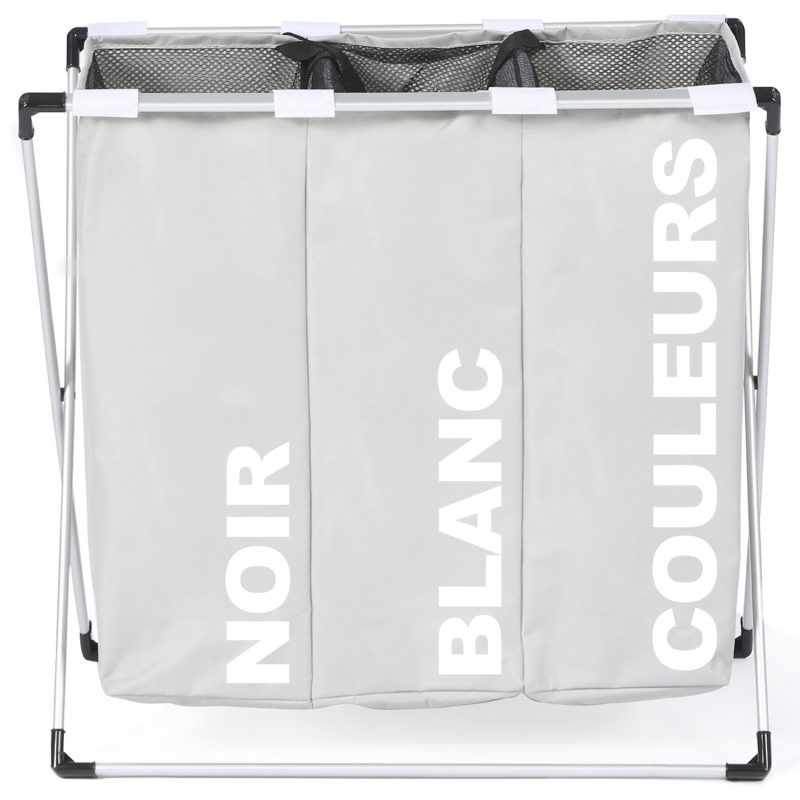 Bac À Linge, Panier À Linge De 35L, Panier À Linge Pliable 2/3 Sections  Avec Cadre En Aluminium, Panier De Rangement Portable Étanche Pour  Vêtements, De 24'' × 14'' X 23'', Pour