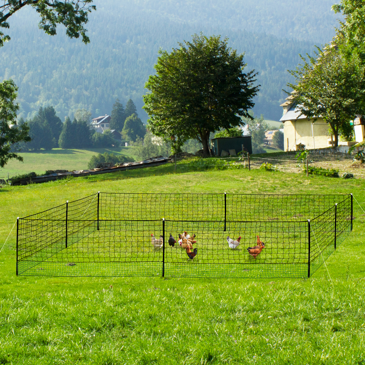 Clôture pour poules-Clôture pour poules-1m-x10m-maille-zinguée-clôture à  volaille-clôture pour chiens-30mmx30mm