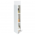 Meuble colonne suspendu 113 cm blanc pour salle de bain LILA