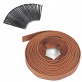 Bordurette de jardin flexible terracotta 10M avec 30 piquets d'ancrage