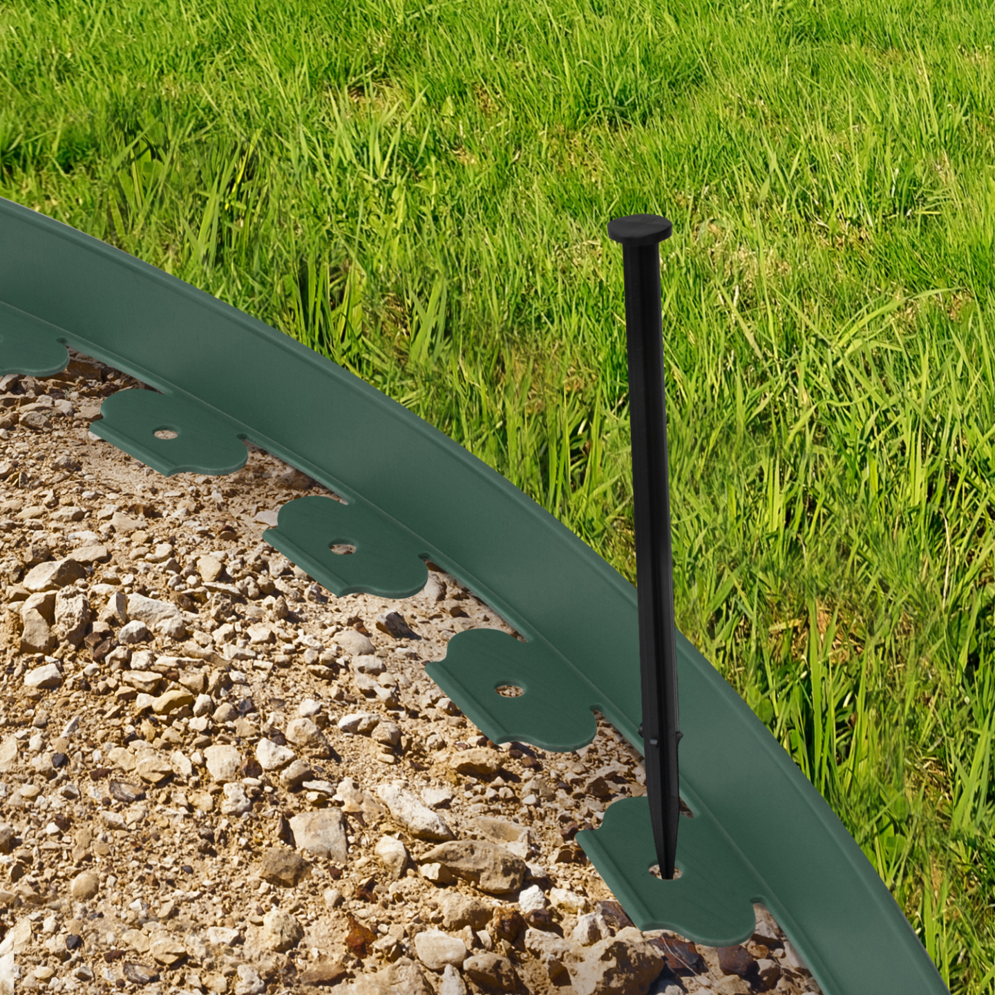 Bordure De Jardin En L, 10 M Avec 30 Piquets - Hauteur 5 Cm, Noir | Séparation Pelouse, Allée, Parterre Sans Creuser