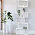 Etagère bibliothèque SOFIA forme S bois blanc 190 cm