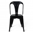 Lot de 2 chaises LENY en métal noir mat pour salle à manger