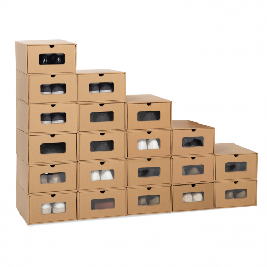 Lot de 20 cartons de rangement à chaussures