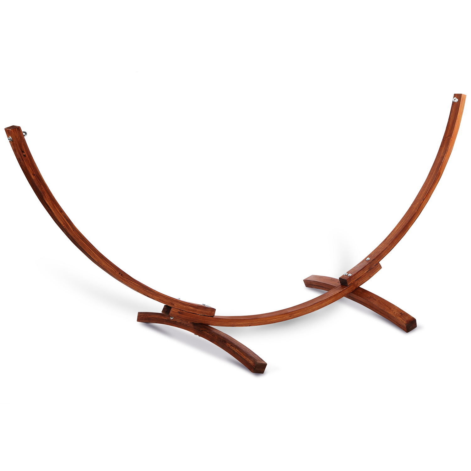 IDMarket - Hamac Avec Support Métal Intégré - Toile Rayée Noir, Blanc, Chocolat - Jardin, Terrasse