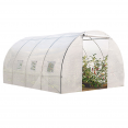 Serre tunnel de jardin 12 m² blanche gamme maraichère ZEBRA 4x3 M