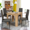 Table à manger extensible DONA 80-160 x 78 cm bois