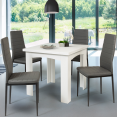 Table à manger extensible DONA 80-160 x 78 cm blanc