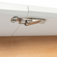 Table extensible scandinave INGA 160-200 cm blanche pieds bois