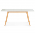 Table scandinave extensible INGA 4-6 personnes blanche 120-160 cm