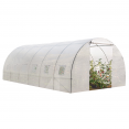 Serre tunnel de jardin 18m² blanche gamme maraichère CRIMÉE 6x3M