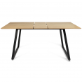 Table à manger HAVANA extensible 6-8 personnes design industriel 150/180 cm