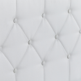 Lit coffre AUSTIN PVC blanc avec sommier 140x190 cm