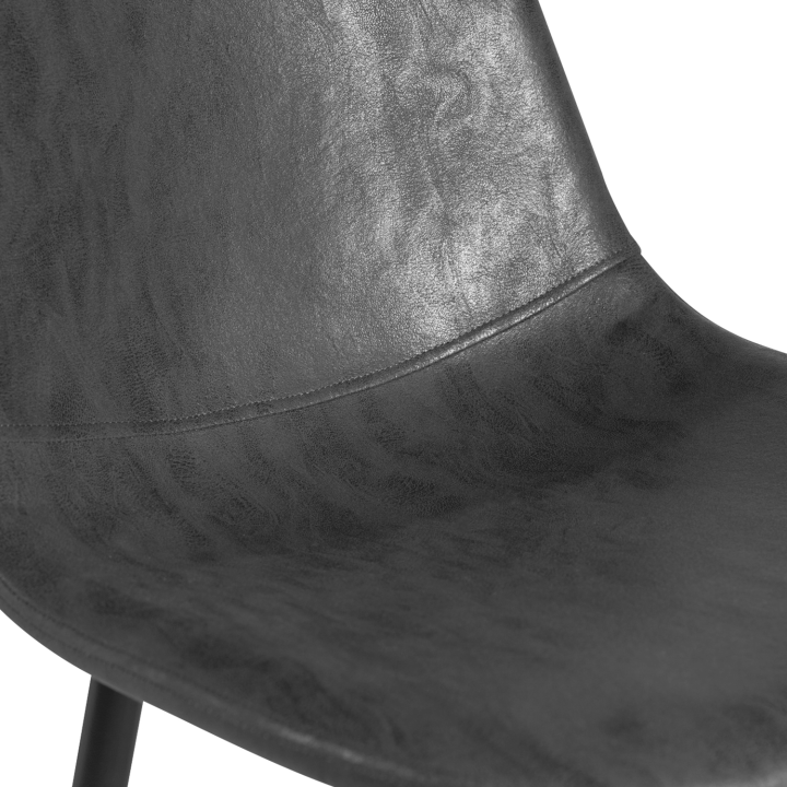 Lot de 4 chaises vintage DALI grises pour salle à manger Lot de 4 chaises vintage DALI grises pour salle à manger