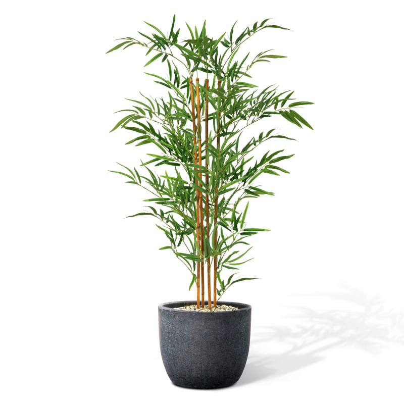 Bambou artificiel 120 cm plante avec pot pas cher | ID Market