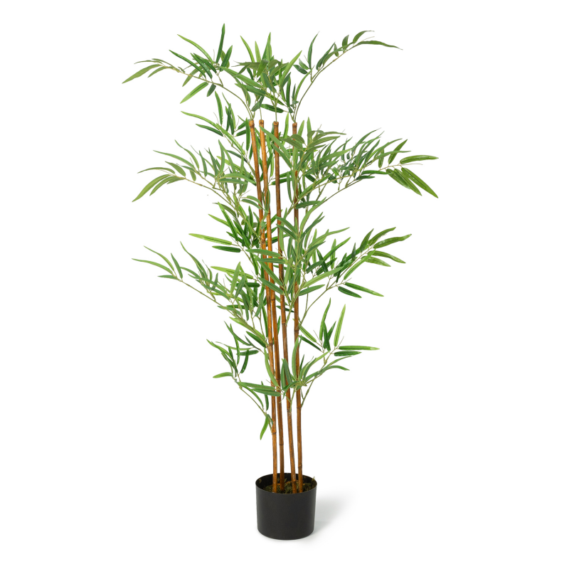 Bambou artificiel 120 cm plante avec pot pas cher | ID Market