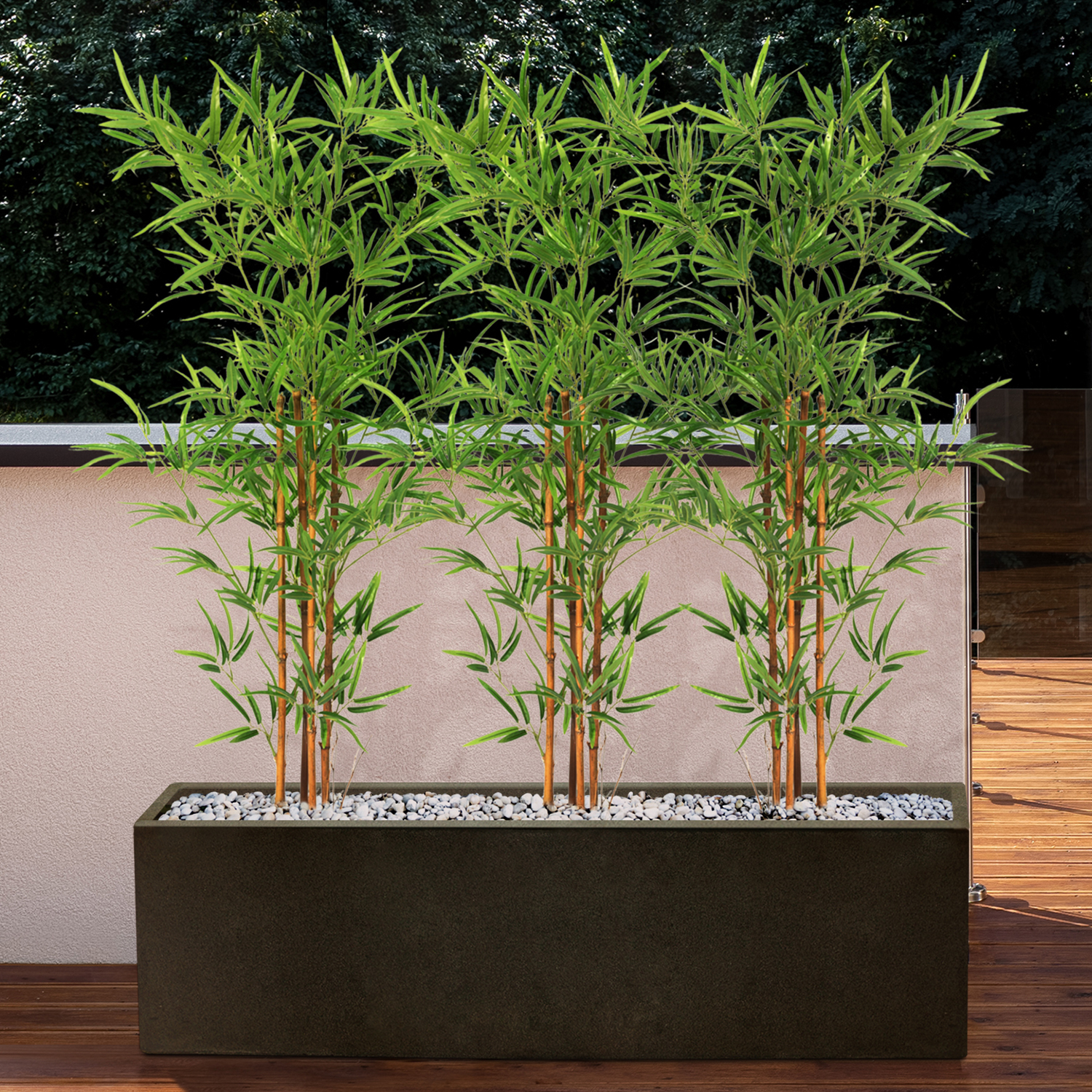 Bambou artificiel 120 cm plante avec pot pas cher | ID Market