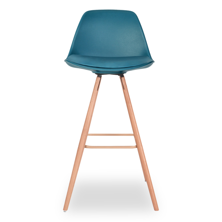 Lot de 4 tabourets de bar SARA GRIS FONCE, GRIS CLAIR, BLANC ET BLEU Lot de 4 tabourets de bar SARA GRIS FONCE, GRIS CLAIR, BLANC ET BLEU
