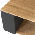 Table basse rangements bois et gris LYA contemporaine