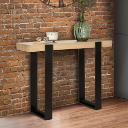 13824 - Consolle nera e legno 100 cm Console PHOENIX bois et noir