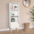 Bibliothèque étagère EMMIE scandinave bois blanc