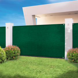 Brise vue haute densité vert 1,5 x 10 m 300 gr/m² qualité pro