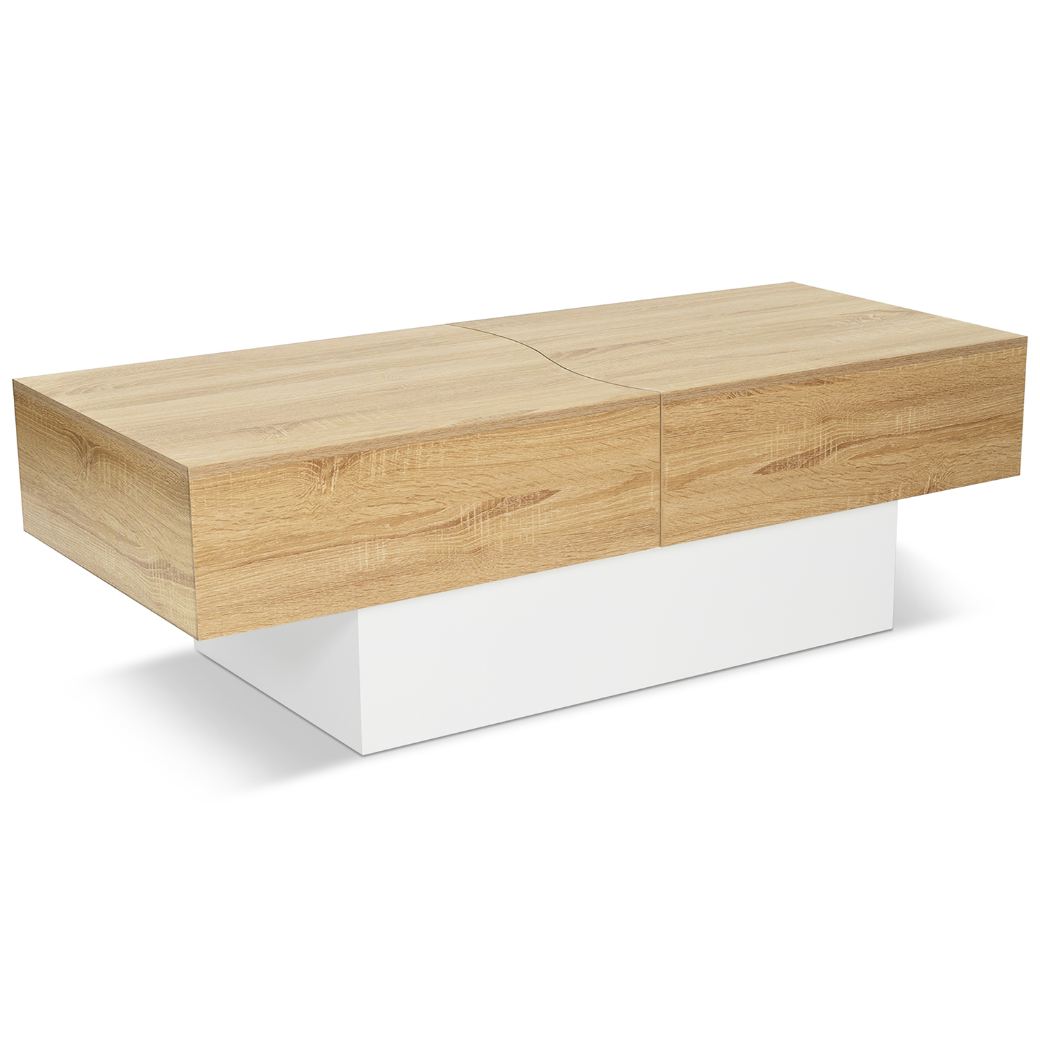 Table Basse Carrée 80x80 Cm - Bois Et Acier - Style Industriel (Occasion)