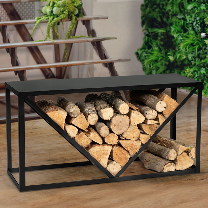 Porte-Bûches Robuste Range-Bûches Solide Support pour Bois de