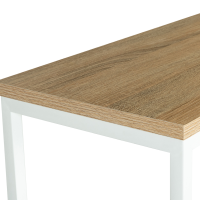 IDMarket Console Demi-Lune Detroit - Meuble Design Industriel 1 Étagère